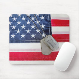 Tags für Militärhunde mit Individuelle Name Mousepad