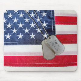 Tags für Militärhunde mit Individuelle Name Mousepad