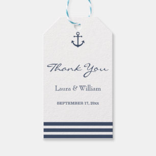 Tags für Nautische Hochzeitsfeigen und Strippensch Geschenkanhänger