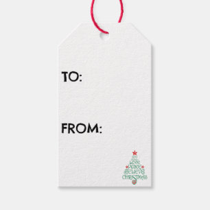 Tags für niedliche Weihnachtsgeschenke Geschenkanhänger