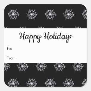 Tags für Snowflakes Holiday Sticker Anpassbar