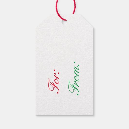 Tags für Weihnachtsgeschenke Geschenkanhänger (Rückseite)