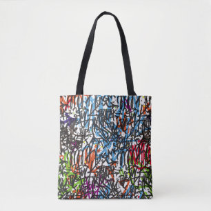 Tags nahtloses Muster. Graffiti-Hintergrund.Kunst, Tasche