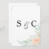 Tags. Pfirsichcreme. Hochzeitsstandort Mitteilungskarte (Vorne/Hinten)