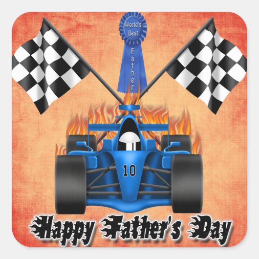 Tagsaufkleber für den Vater Quadratischer Aufkleber (Vorderseite)