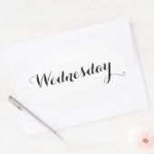 Tagsaufkleber: Mittwoch Ovaler Aufkleber (Umschlag)