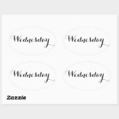 Tagsaufkleber: Mittwoch Ovaler Aufkleber (Blatt)