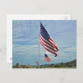 Tagsfahnen Postkarte (Vorne/Hinten)