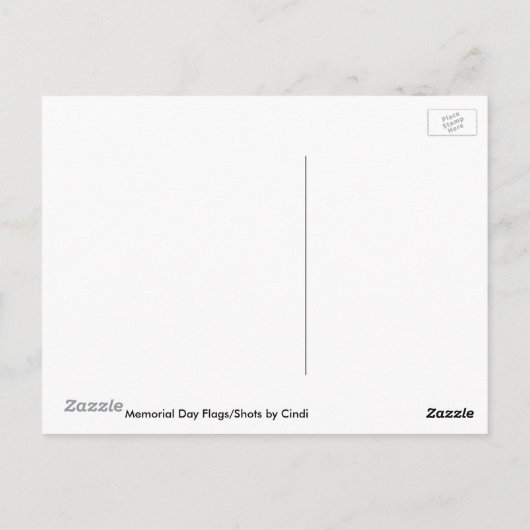 Tagsfahnen Postkarte (Rückseite)