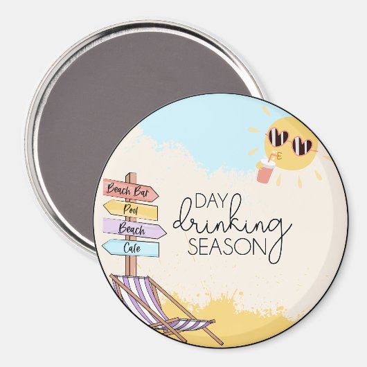 Tagsgetränk Magnet (Vorderseite/Rückseite)