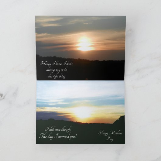 TAGSKARTE FÜR EHEFRAU KARTE (Innenseite)