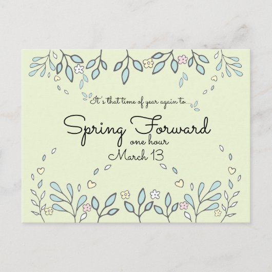 Tagsparen Erinnerung Business Postkarte (Vorderseite)