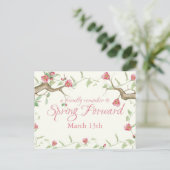 Tagsparen Zeit Erinnerung Postkarte (Stehend Vorderseite)