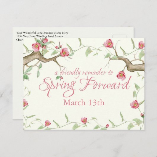 Tagsparen Zeit Erinnerung Postkarte (Vorne/Hinten)