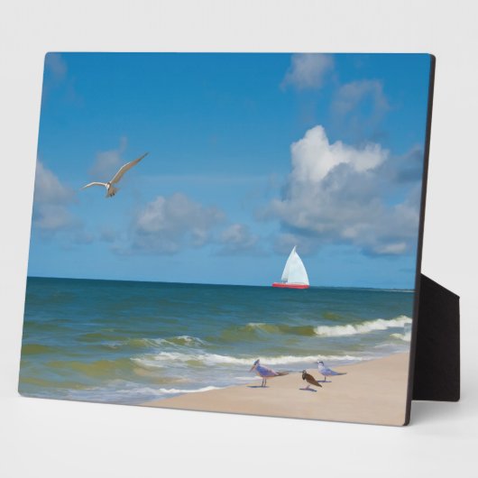 Tagsüber am Beach Plaque Fotoplatte (Seite)