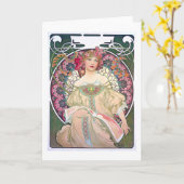 Tagtraum (Frühling), Mucha Karte (Gelbe Blume)