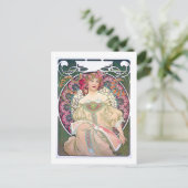 Tagtraum (Frühling), Mucha Postkarte (Stehend Vorderseite)