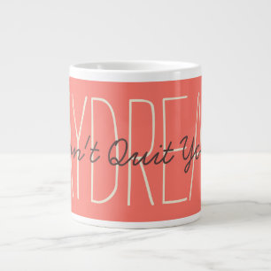 Tagtraum Inspirierende Korallen- und Cremefarbenen Jumbo-Tasse