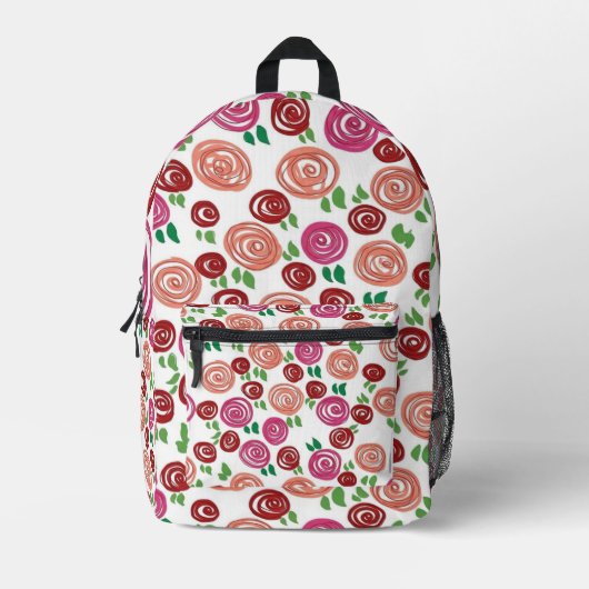 Tagtraum Rosen Bedruckter Rucksack (Vorderseite)