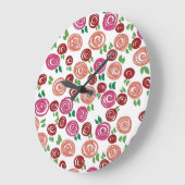 Tagtraum Rosen Große Wanduhr (Winkel)