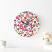 Tagtraum Rosen Große Wanduhr (Zuhause)