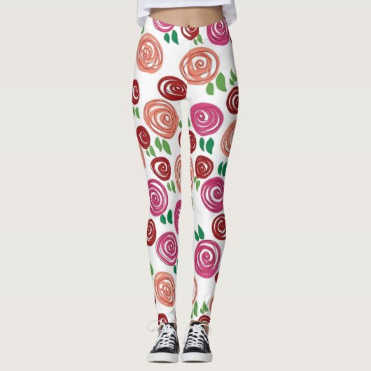 Tagtraum Rosen Leggings (Vorderseite)