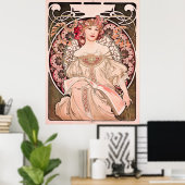 Tagtraum von Alphonse Mucha Poster (Heimbüro)