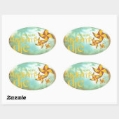 Tagträume Ovaler Aufkleber (Blatt)