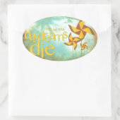 Tagträume Ovaler Aufkleber (Tasche)