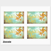 Tagträume Rechteckiger Aufkleber (Blatt)