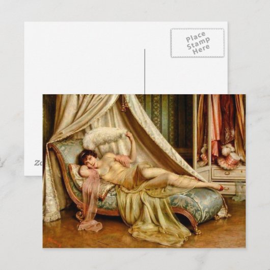 Tagträumend - Vintag Postkarte (Vorne/Hinten)