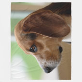 Tagträumender Beagle Fleecedecke (Vorderseite)