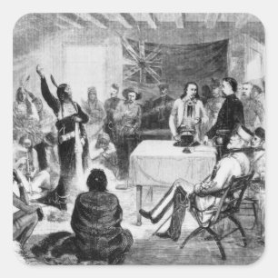 Tagung des Bull Council, 1877 Quadratischer Aufkleber