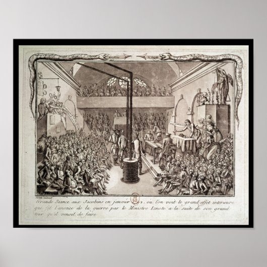 Tagung des Jacobin Club, Januar 1792 Poster (Vorne)