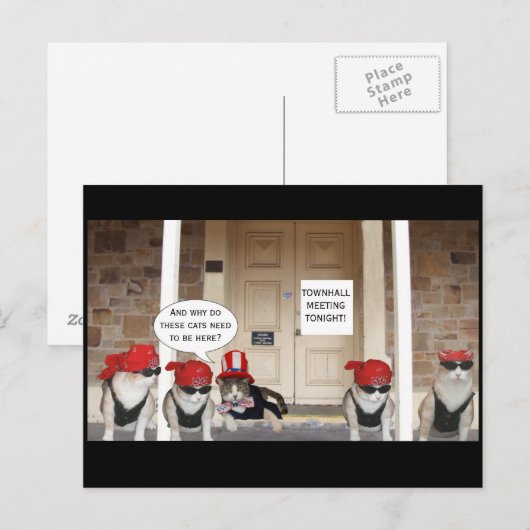 TAGUNG IN TOWNHALL POSTKARTE (Vorne/Hinten)