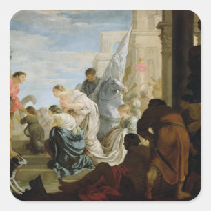 Tagung von Anthony und Cleopatra, 1645 Quadratischer Aufkleber
