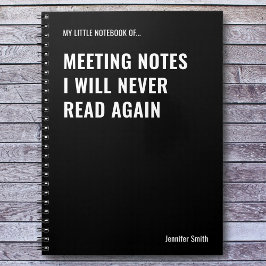 Tagungshinweise, die ich nie lockern werde notizblock