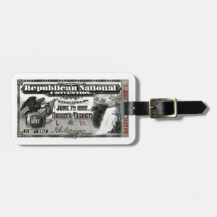 Tagungskarte der Republikaner 1892 Gepäckanhänger