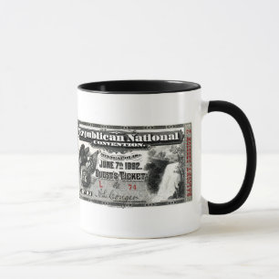 Tagungskarte der Republikaner 1892 Tasse