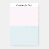 Tagungsnotizen Post-it Klebezettel (Vorderseite)