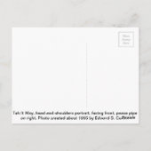 Tah It Way (Indianeramerikaner) Postkarte (Rückseite)