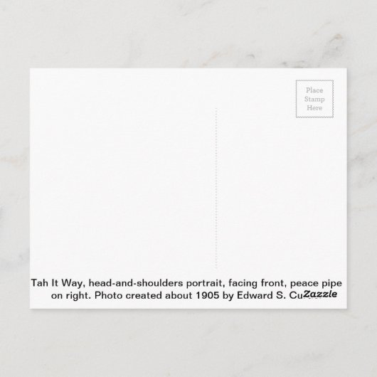 Tah It Way (Indianeramerikaner) Postkarte (Rückseite)