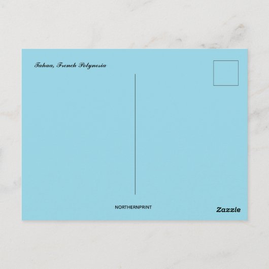 Tahaa Französisch-Polynesien Postkarte (Rückseite)