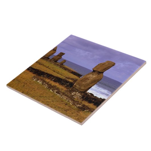 Tahai Platform Moai Statue Abstrakt Ostern Fliese (Seite)