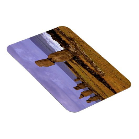 Tahai Platform Moai Statue Abstrakt Ostern Magnet (Rechte Seite)