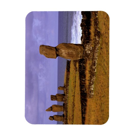 Tahai Platform Moai Statue Abstrakt Ostern Magnet (Vertikal)