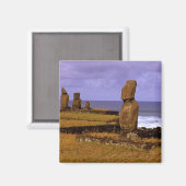 Tahai Platform Moai Statue Abstrakt Ostern Magnet (Vorderseite/Rückseite)