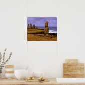 Tahai Platform Moai Statue Abstrakt Ostern Poster (Küche)