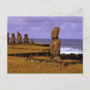 Tahai Platform Moai Statue Abstrakt Ostern Postkarte