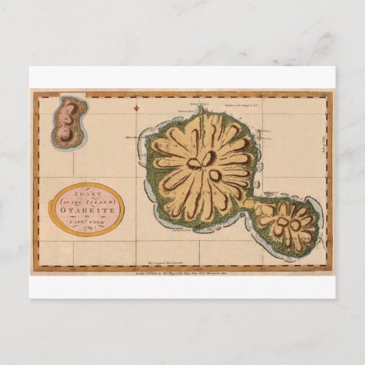 Tahiti 1769 postkarte (Vorderseite)